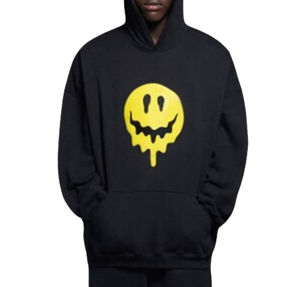 Balenciaga Smiley-Face Print Hoodie